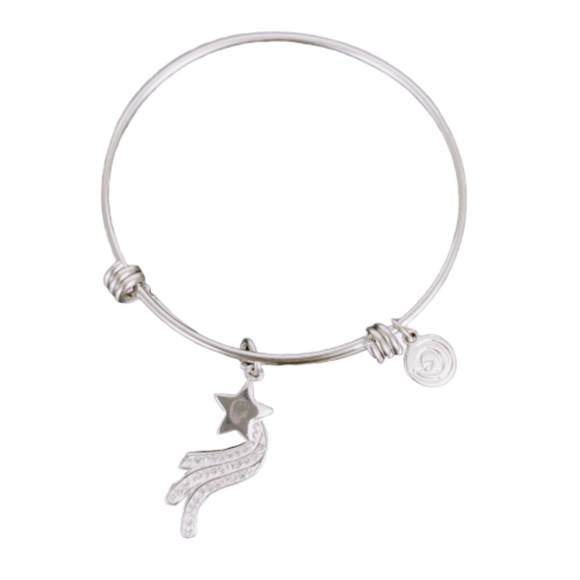 LOVE THIS LIFE Bracelet Expandable Inspire CZ Charm Stainless Steel - Picture 1 of 3